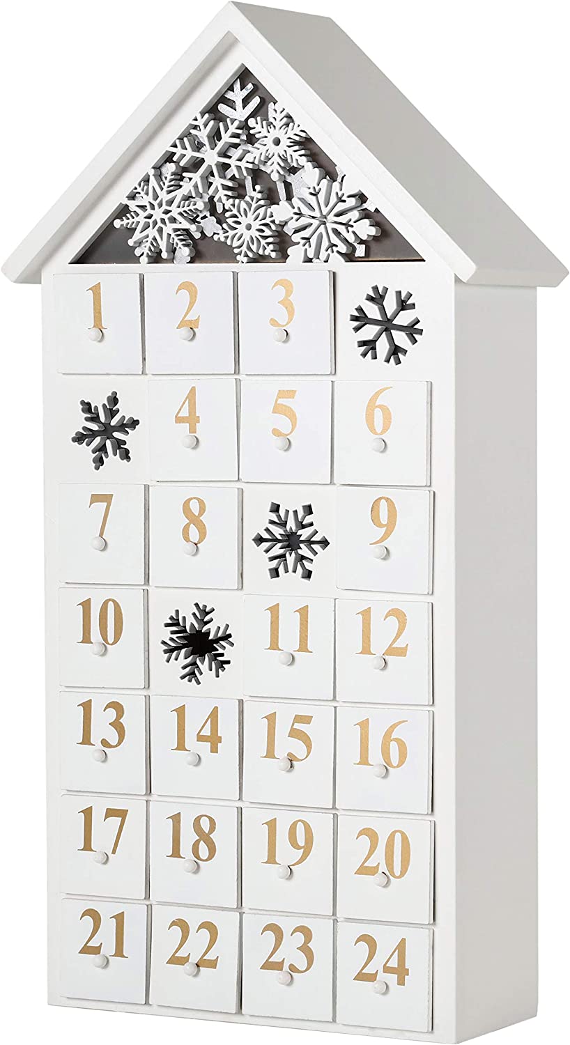 Wooden Snow House Advent Calendar