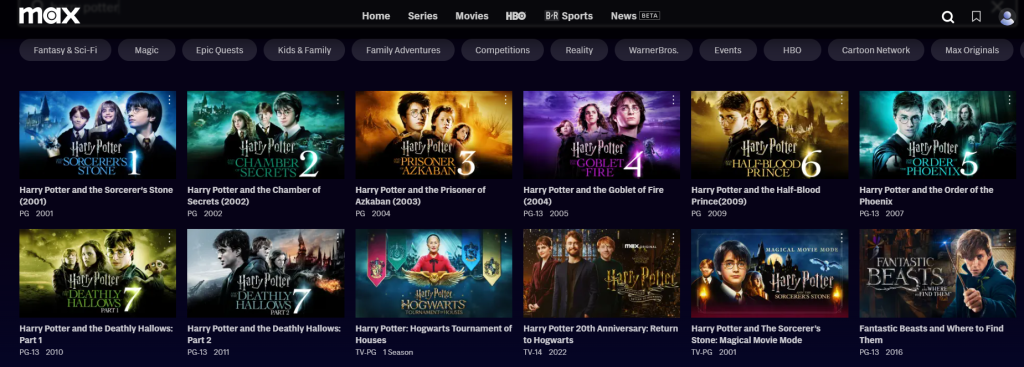 Where To Stream Harry Potter